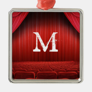 De Metal Ornamento vermelho da inicial do monograma do