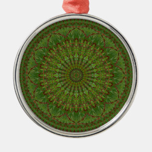 De Metal Ornamento vermelho da mandala do Natal do Chile