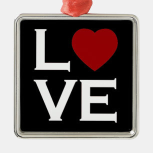 De Metal Ornamento vermelho do amor do coração