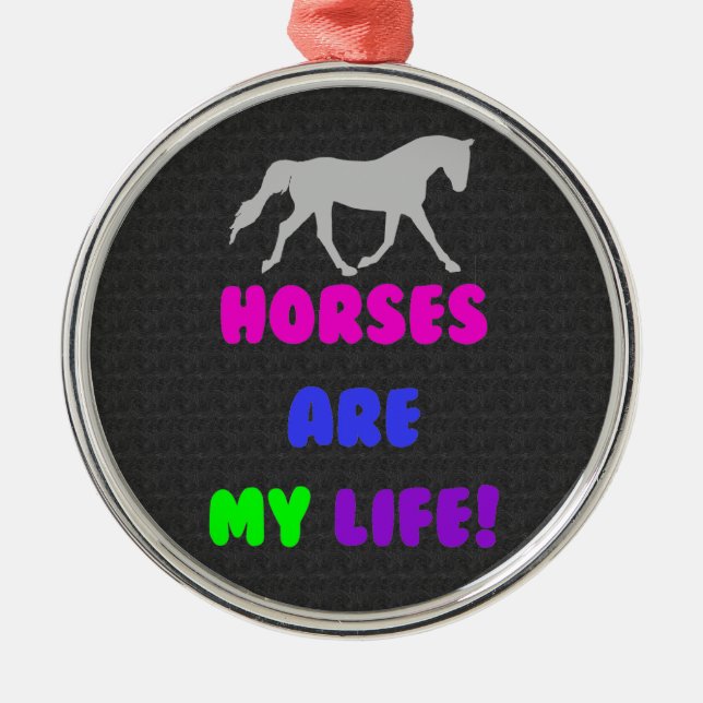 De Metal Os cavalos bonitos são meu ornamento da vida (Frente)