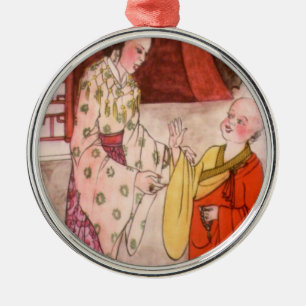 De Metal Pequeno Ornamento Monge Budista