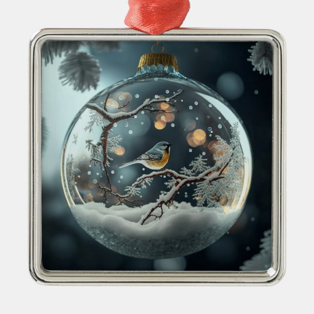 De Metal Robin no Ornamento do Globo (Frente)