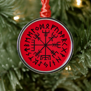 De Metal Símbolo Vegvisir Ornamento Metálico