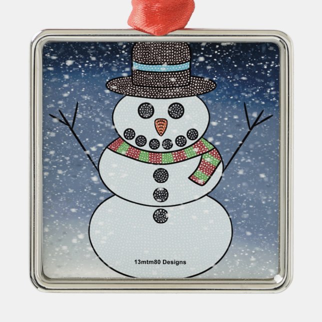 De Metal Snowman c/BG - Ornamento Premium (Frente)