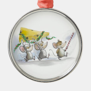 De Metal Trazer no ornamento do prêmio do queijo do Natal