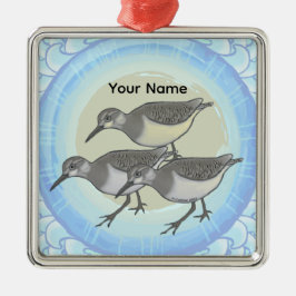 De Metal Um Ornamento Quadrado Premium da Sandpiper