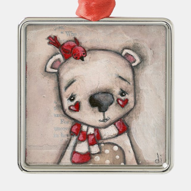 De Metal Urso polar e amigo - ornamento (Frente)