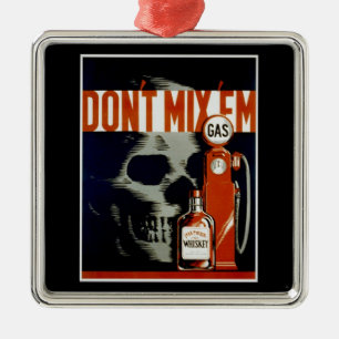 De Metal Vintage "Não Misture o ornamento "Em"