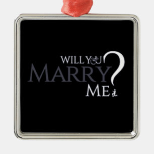 DE METAL **VOCÊ ME CASADO** CHRISMAS PROPOSTA ORNAMENTO