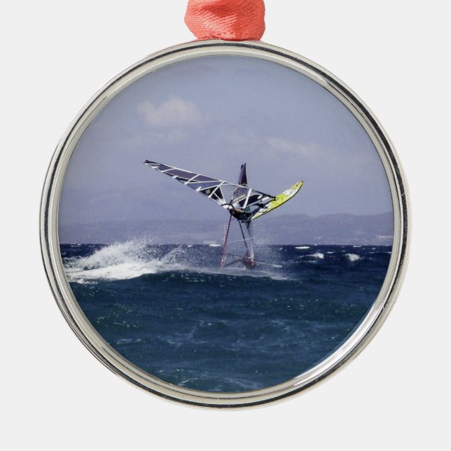 De Metal Windsurfer no ornamento do ar (Frente)