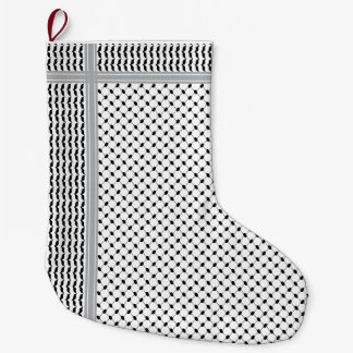 De Natal Grande Meia Keffiyeh Preto e Branco Palestina