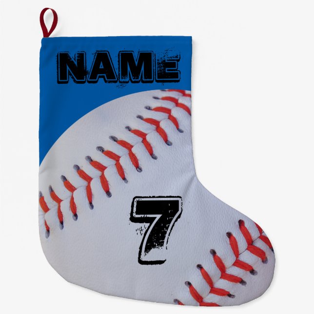 De Natal Grande Meia personalizada do basebol (Frente)