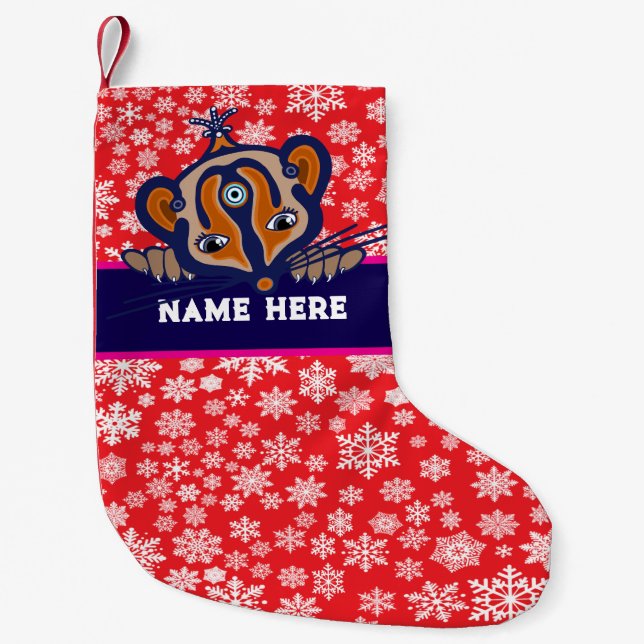 De Natal Pequena Meia personalizável (Frente)