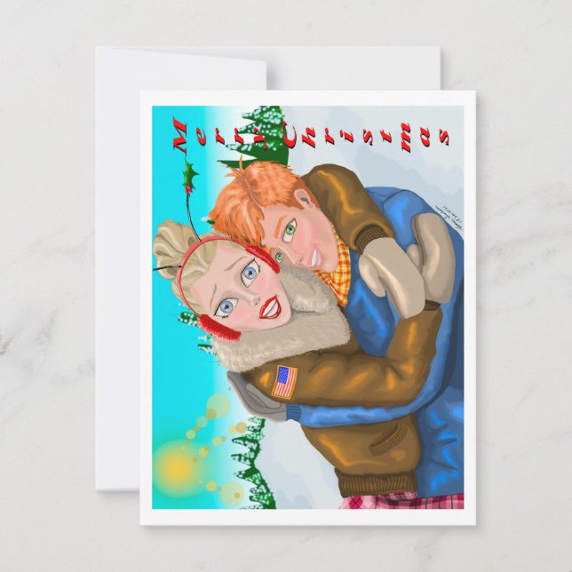 De nós para o seu cartão de saudação de Natal (Frente)