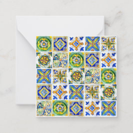 De Notas Azulejo Siciliano - Cartão sem dobras