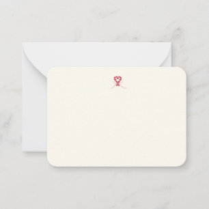 De Notas Cartão Cute Candy Cane Heart