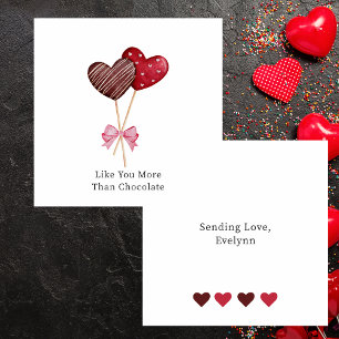De Notas Cartão do Dia dos Namorados Cute Simple Hearts