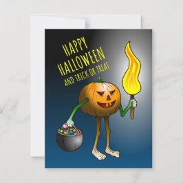 De Notas Cartão Feliz Halloween e Doce ou Travessura