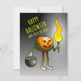De Notas Cartão Feliz Halloween e Doce ou Travessura
