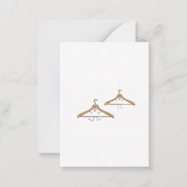 De Notas Cartão personalizado. Cabides engraçados