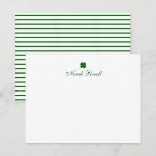 De Notas Cartão Personalizado do Trevo Verde