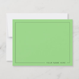 De Notas Cartão Personalizado Moderno Verde Claro Plano