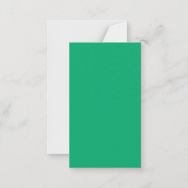 De Notas Cartão Personalizado Verde Esmeralda com Nota Chat (Verso)