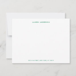 De Notas Cartão Personalizado Verde Moderno e Elegante