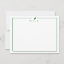 De Notas Cartão Pessoal Verde Trevo