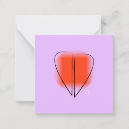 De Notas Cartão Plano Mod Art Heart 6,4x6,4 cm