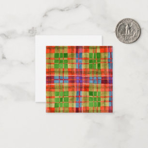 DE NOTAS CARTÃO PLANO QUADRADO MAC RAE TARTAN 2,5X2,5