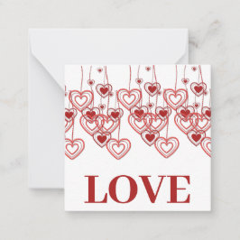 De Notas Cartão simples do dia dos namorados com corações v