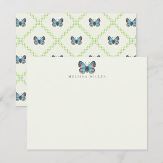 De Notas Cartão Sonoran Blue Butterfly Flat Note
