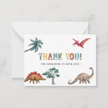 Cartão Stomp Chomp Roar Watercolor BirthdayCartão 