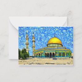 De Notas Dome do Rock, Al-Aqsa e Cartão Eid Mubarak
