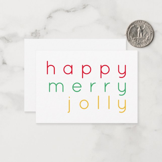 De Notas FELIZ NATAL 3,5x2,5 Cartão Plano Nota (Frente/Verso In Situ)