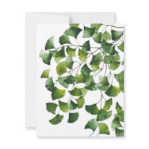 Ginkgo Biloba Verde - Cartão em Branco V1