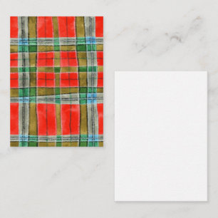 De Notas MAC BAIN TARTAN 3.5x2.5 Cartão Plano / Vertical