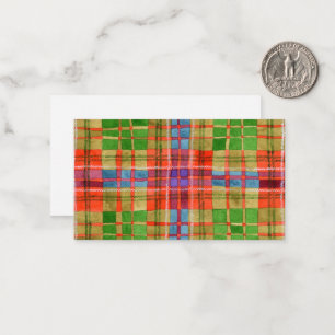 De Notas MAC RAE TARTAN 3,5x2 Cartão Plano / Horizontal