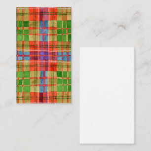 De Notas MAC RAE TARTAN 3,5x2 Cartão Plano / Vertical