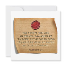 MATEUS 6:9 - Cartão Personalizado