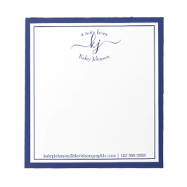 De Notas Nome Personalizado do marinho | Da Mesa Do Bloco D