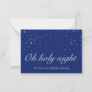De Notas O Holy Night cartão plano