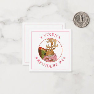 De Notas Rena Vixen 2,5" cartão quadrado plano