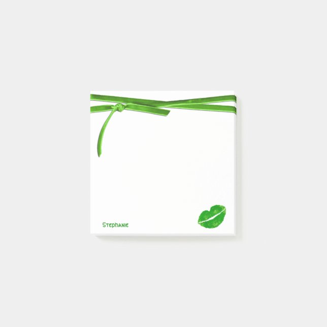 De Notas Seu nome | Gráfico do Bloco Batom Verde Irlandês B (Frente)