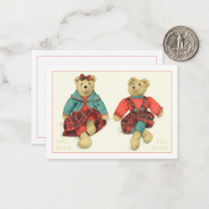De Notas SR. & SRA. URSO Cartão Plano 3,5x2,5