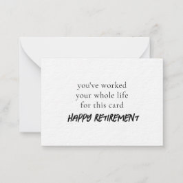 De Notas você trabalhou a vida toda por este cartão