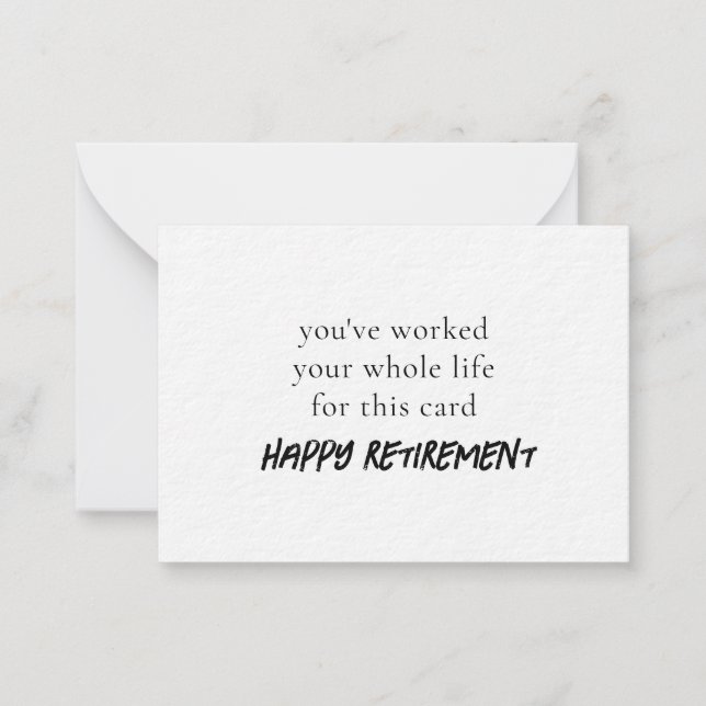 De Notas você trabalhou a vida toda por este cartão (Frente)