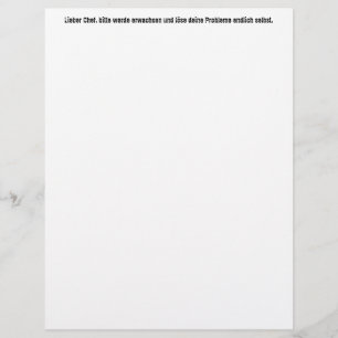 De "o cozinheiro chefe Lieber, werde do bitte erwa