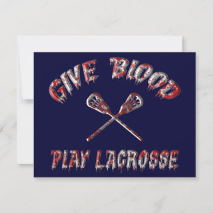 Dê o sangue, convites de festas do Lacrosse do